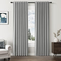100% Blackout Linen Curtains 80 Inch Length 2 Panels Set by Guken