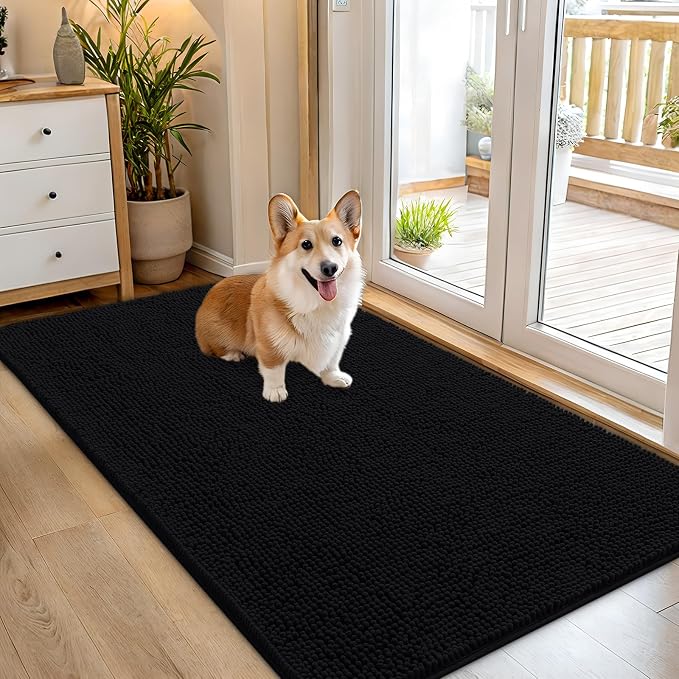 OLANLY Dog Door Mat for Muddy Paws 54x32, Super Absorbent Chenille Mud Mat | by OLANLY