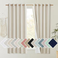 NICETOWN Natural 100% Blackout Short Curtains 63 inches Lenghth Burg by NICETOWN