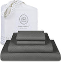 Threadmill Luxury 100% Cotton King Sheets - 800 Thread Count Jacquard Celine Dark Grey, Better Than Egyptian Cotton,4 Pc Striped Bed Set, Damask Sheets, Fits 16'' Deep Pocket