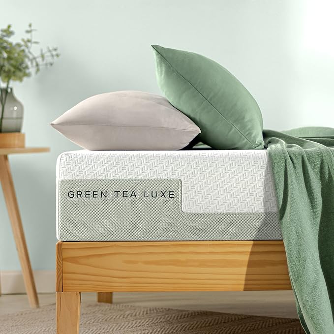 ZINUS 10 Inch Green Tea Luxe Memory Foam Mattress, Twin, Pressure Relieving, CertiPUR-US Certified, Mattress in A Box, All-New, Made in USA