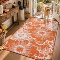 Findosom Fall Washable Area Rug 3x5, Non Slip High-Low Textured Floral Rugs by Findosom