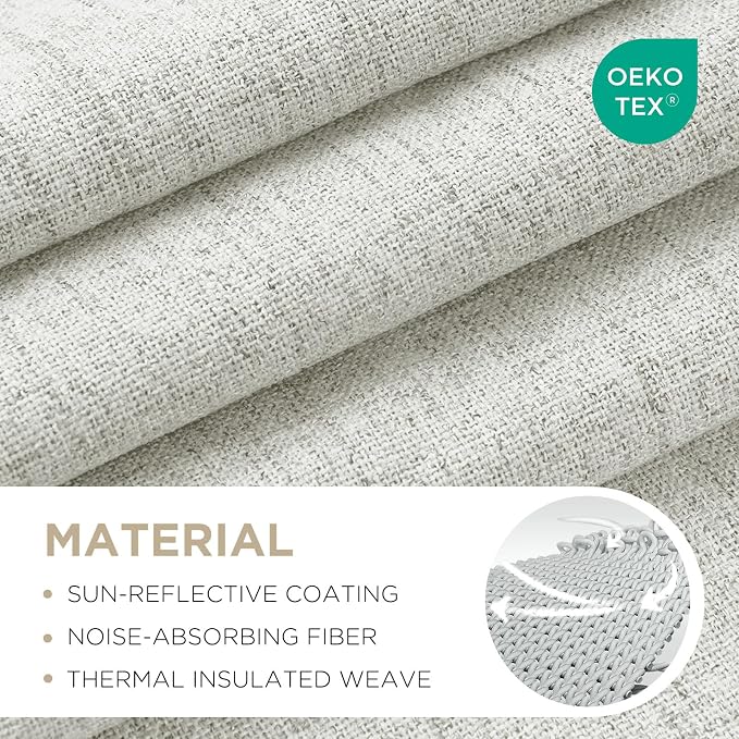 Joydeco Linen Blackout Curtains - Image 2
