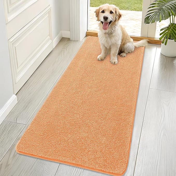 OLANLY Dog Door Mat for Muddy Paws 70x32, Super Absorbent Chenille Mud Mat | by OLANLY
