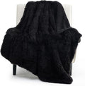 Bedsure GentleSoft Fluffy Black Throw Blanket Gifts by Unknown