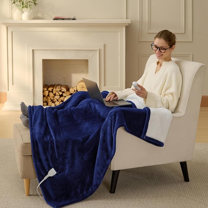 Bedsure Heated Blanket Throw, Soft Electric Blanket - Image 9