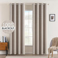 MIULEE 100% Blackout Linen Curtains by MIULEE