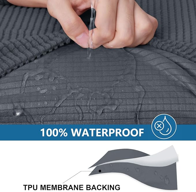 Waterproof Sectional Couch Covers, Non Slip Sofa Cushion Covers | L Shape - Image 3
