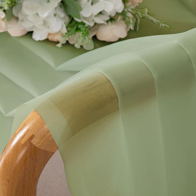 Chyhomenyc Light Green Sheer Valances - Image 3