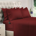 DREAMCARE California King Sheet Sets – 6 pcs Cooling Bed Sheets – up to 15” Deep Cal King Sheets – 2500 Supreme Collection – Extra Soft 100% Brushed Microfiber Hotel Luxury with Side Pocket – Burgundy