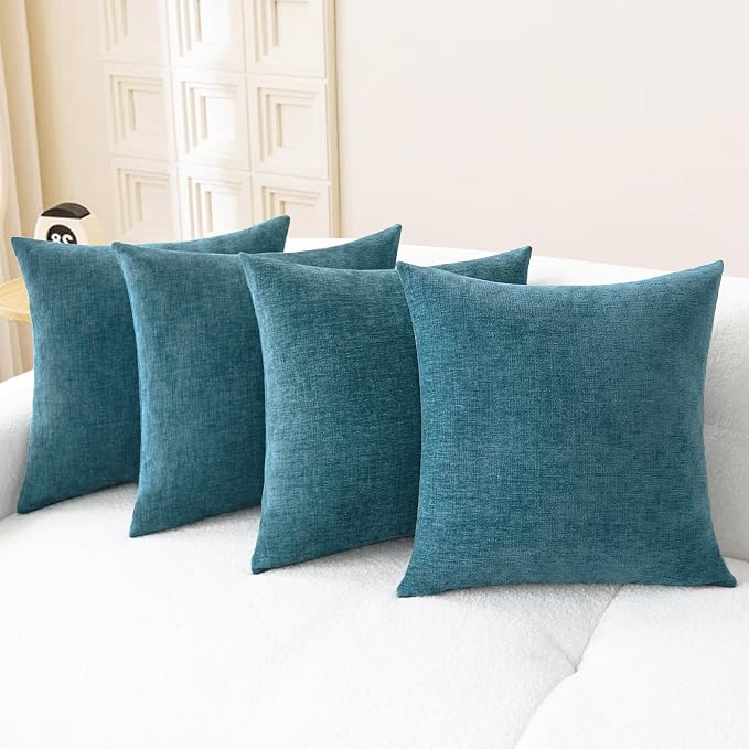 CaliTime Decorative Couch Throw Pillow Covers 18 X 18 Inches Ocean Blue | Pack by CaliTime