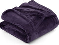 Utopia Bedding Fleece Blanket Queen Size Purple 300GSM Luxury Anti-Static Fuzzy Soft Microfiber Bed Blanket (90x90 Inch)