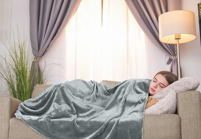 Utopia Bedding Soft Fleece Bed Blanket Throw Size Ash Grey | Microfiber Plush - Image 6