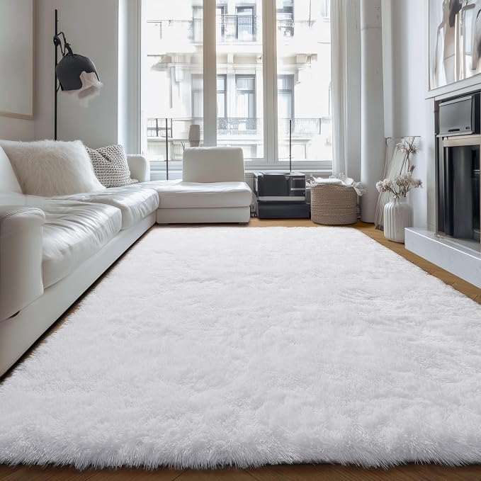 Fluffy Shaggy Area Rug 5x8, Plush Rugs - Image 3