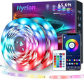 hyrion 65.6 ft Bluetooth LED Strip Lights, RGB 5050 LED Light Strips with Bright 300 LEDs, Sync Music Color Changing Flexible Cuttable Led Lights for Bedroom, Ceiling, Party(2 Rolls of 32.8ft)