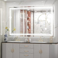 Keonjinn 48 x 30 Bathroom LED Mirror, Front Lighted Bathroom Vanity Mirror, Shatter-Proof Tempered Glass, UL-Listed LED Driver, Fog Free, Dimmale 6000K, Easy to Install(Horizontal/Vertical)