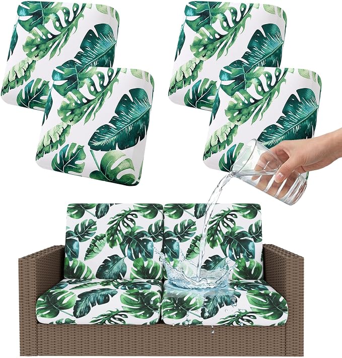 Smiry Waterproof Patio Cushion Covers, Stretch Outdoor Furniture Covers | Couch by Smiry