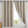 Yakamok Natural Linen Textured Curtains 63 Inches Long by Yakamok