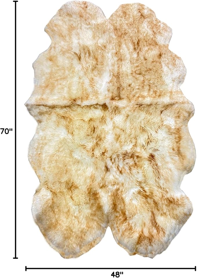 HUAHOO Premium Genuine Sheepskin Rug Real Australia Sheepskin Natural Luxury - Image 2