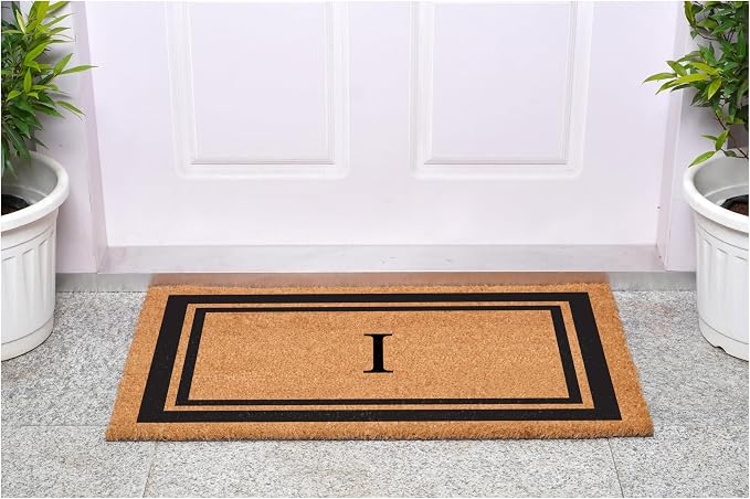 Calloway Mills 152962436I Black Border 24" x 36" Monogram Doormat - Image 5
