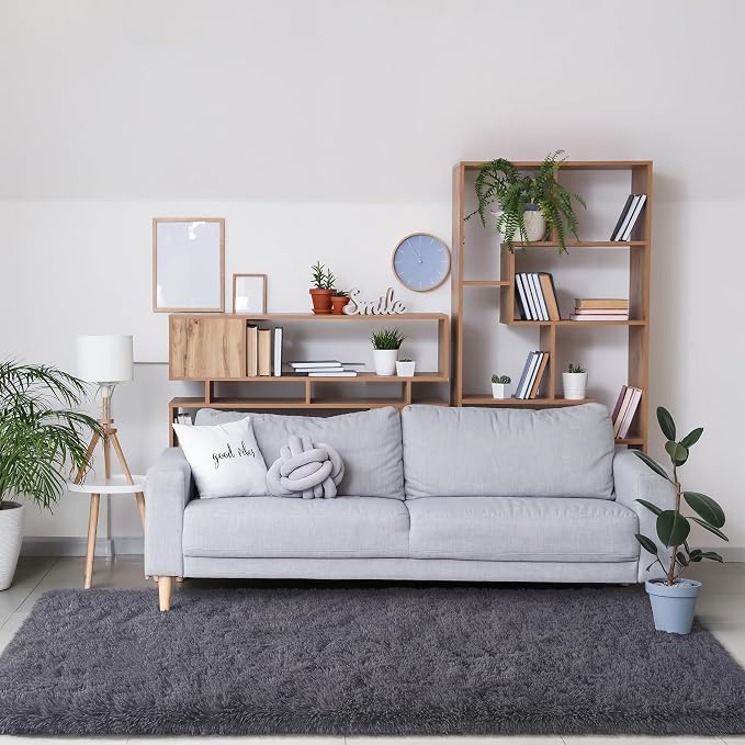 Chicrug Soft Runner Rugs for Bedroom Living Room Plush Fluffy Rug 2x8 | Shag - Image 4