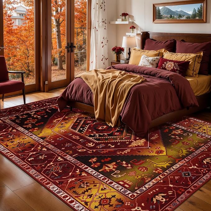 SERISSA 6x9 Washable Non Slip Boho Area Rug - Image 3