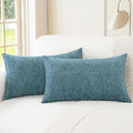 CaliTime Decorative Couch Throw Pillow Covers 26 X 16 Inches Smoke Blue | Pack by CaliTime