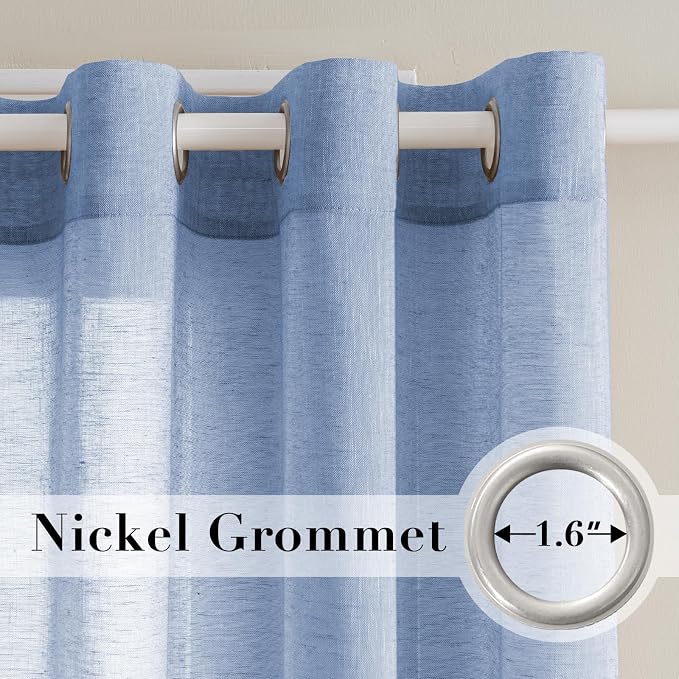 H.VERSAILTEX Linen Curtains Natural Blended Curtain Panels - Image 2