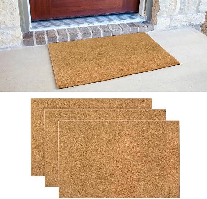 3 Pack Blank Door Mats, 30x17 Inch Artificial Coir Doormats Outdoor by Unknown