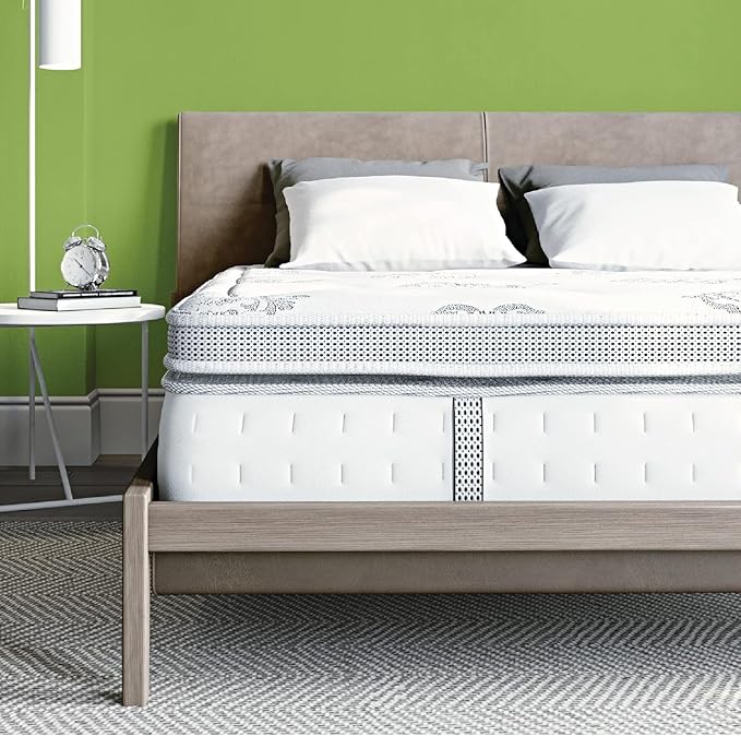 Classic Brands Decker Memory Foam and Innerspring Hybrid 14-Inch Mattress, Mattress in a Box, Full
