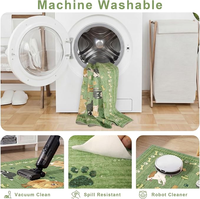DUKINO 6x9 Washable Dog Area Rug - Image 9