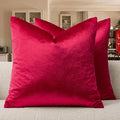 GIGIZAZA Red Velvet Pillow Covers 20x20 Decorative Pillows Pack of 2 | Throw by GIGIZAZAFocusingonhomedecoration