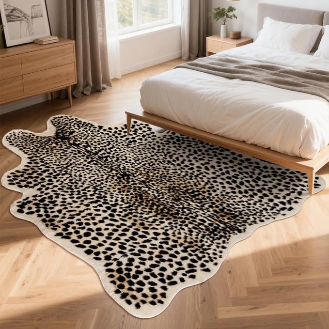 Huichenxing2021FURSTORE Leopard Rug Cheetah Print Rugs - Image 4