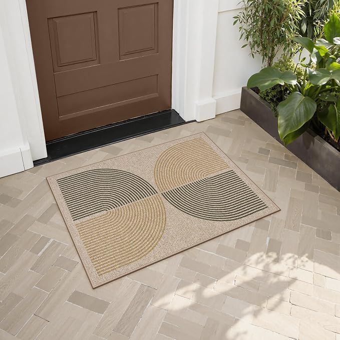Lahome Rainbow 20"x32" Indoor Door Mat, Small Indoor Outdoor Entry Rug | Easy - Image 2