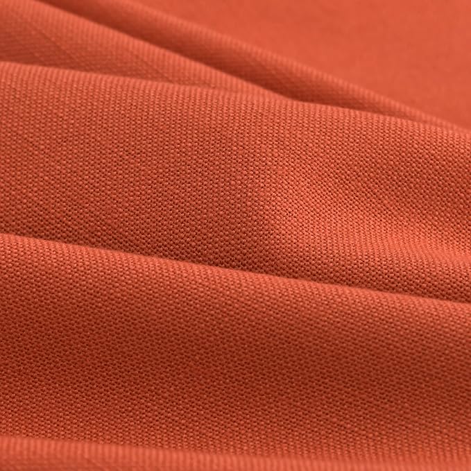 Bright Orange Linen Blend Light Filtering Back Tab Curtains 96 Inches Long - Image 5