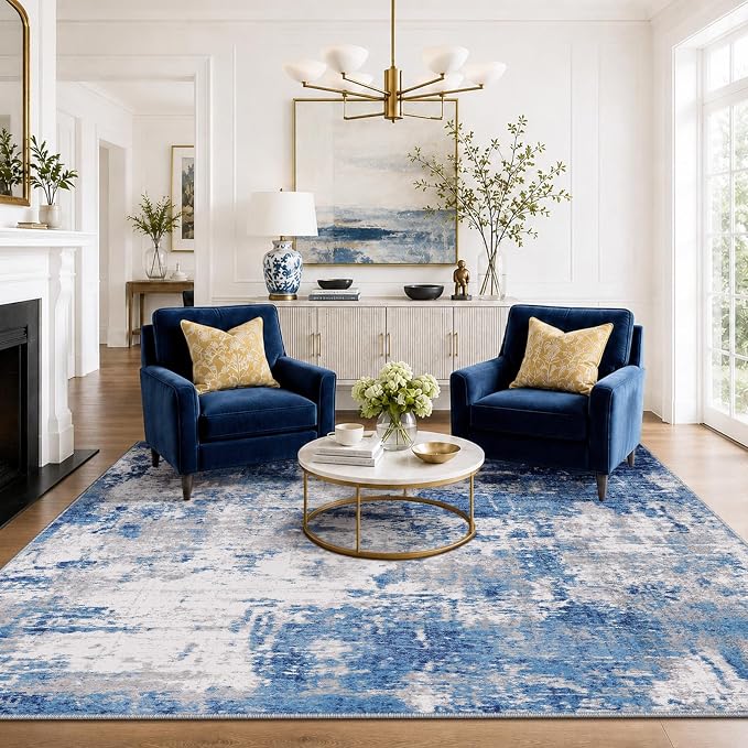 RELEANY Washable 4'x6' Abstract Area Rug - Image 4