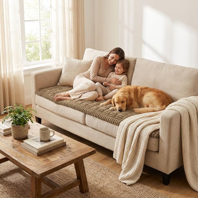 Smiry Couch Cover for Dogs, Non Slip Washable Sofa Protector for Pets | Soft - Image 6