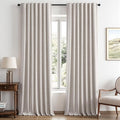 MIULEE 100% Blackout Linen Curtains by MIULEE