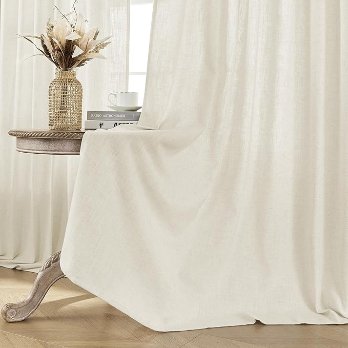 Joydeco Linen Curtains 2 Panel Set - Image 4