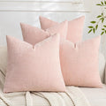 Set of 4 Soft Textured Decorative Throw Pillow Covers 22x22 Inch Cozy Farmhouse by Cozoomy