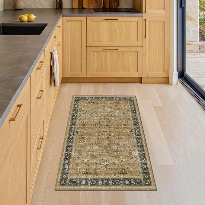 Washable 2x3 Entry Rug Front Door Indoor, Bohemian Kitchen Floor Rug, Non-Slip - Image 3