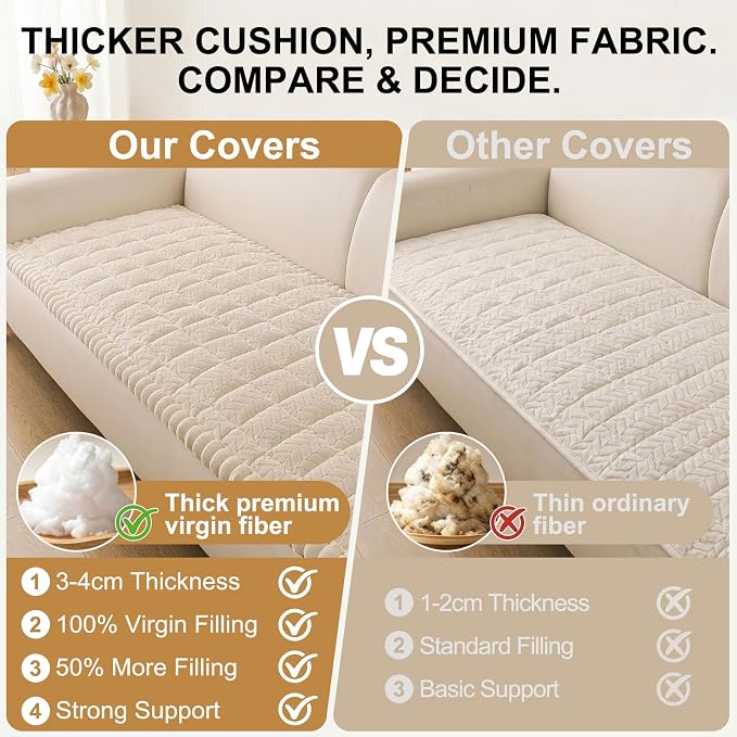 Smiry Couch Cover for Dogs, Non Slip Fuzzy Pet Sofa Covers Washable | Sofa - Image 4