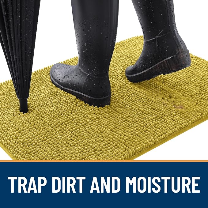 OLANLY Dog Door Mat for Muddy Paws 30x20, Super Absorbent Chenille Mud Mat | - Image 2