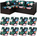 8Pcs Patio Cushion Covers, Outdoor Stretch Cushion Covers, Washable | Stretch by Unknown