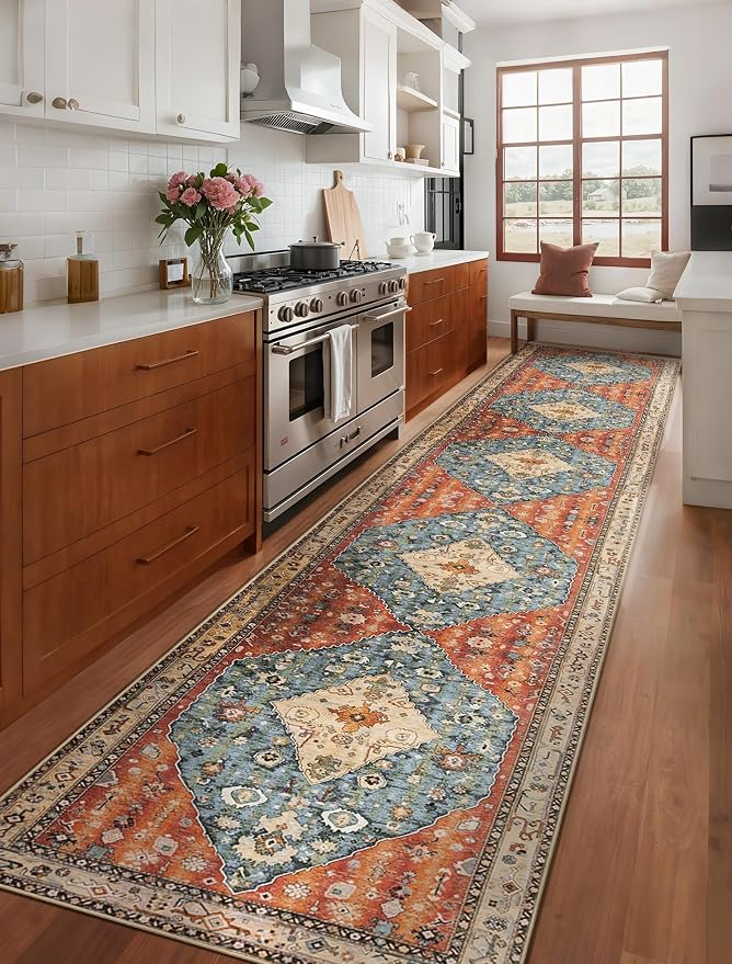 SERISSA 2'6"x14' Washable Non Slip Boho Runner Rug - Image 2