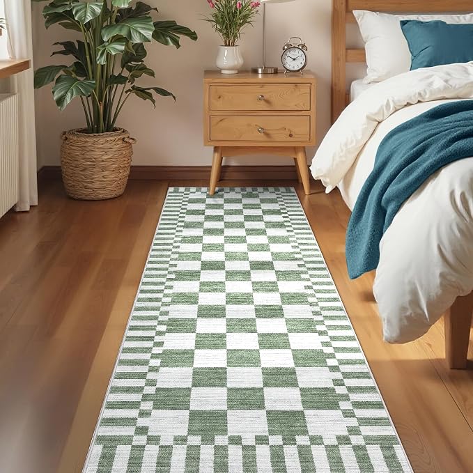 GarveeHome 2x10 Checkered Kitchen Runner Rug - Image 4
