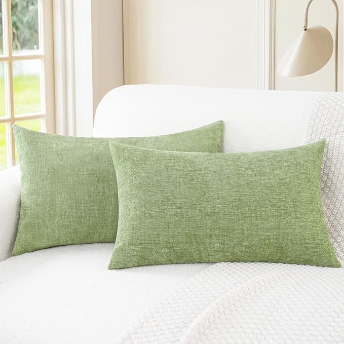 CaliTime Decorative Couch Throw Pillow Covers 26 X 16 Inches Sage Green | Pack by CaliTime