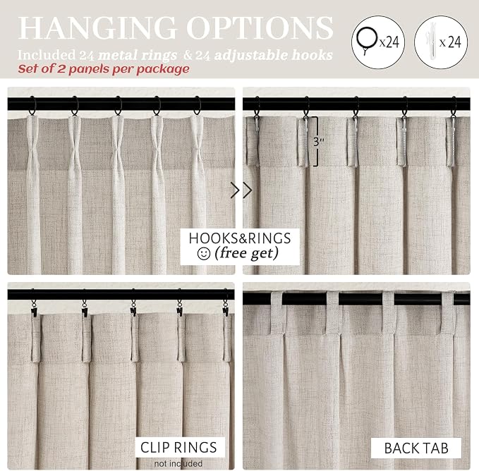 Greyish Brown Pinch Pleat Extra Wide Sheer Curtains 70 x 90 Inches Long - Image 5