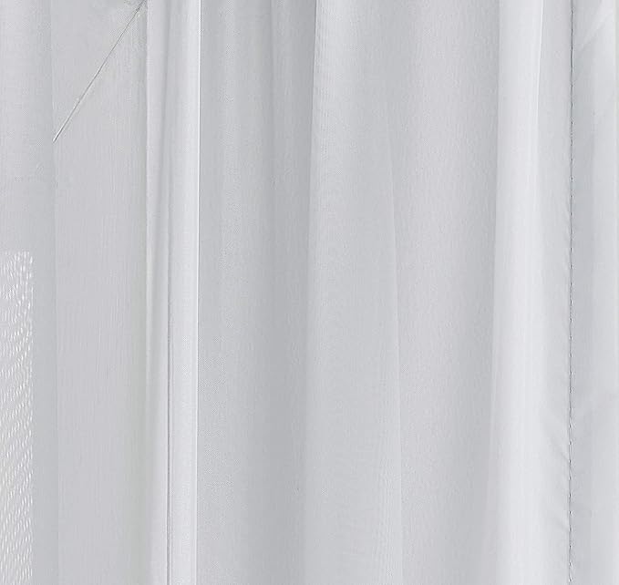 LinenZone Silver Window Scarf Valance in 216 Inch Size. Use Window Scarves as Canopy Bed or Backdrop Curtains, Curtain Scarf, or Sheer Fabric for Draping. (Amazing 55 x 216, Silver)