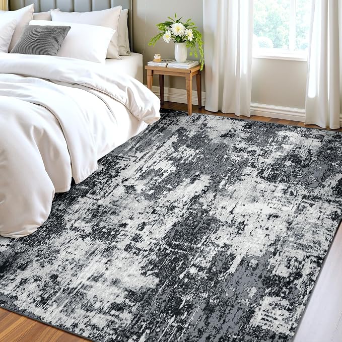 RELEANY Washable 4'x6' Abstract Area Rug - Image 4